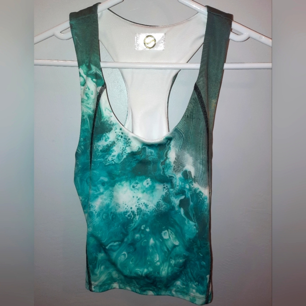 NWOT Athleta Bright Teal Workout Top Size Medium